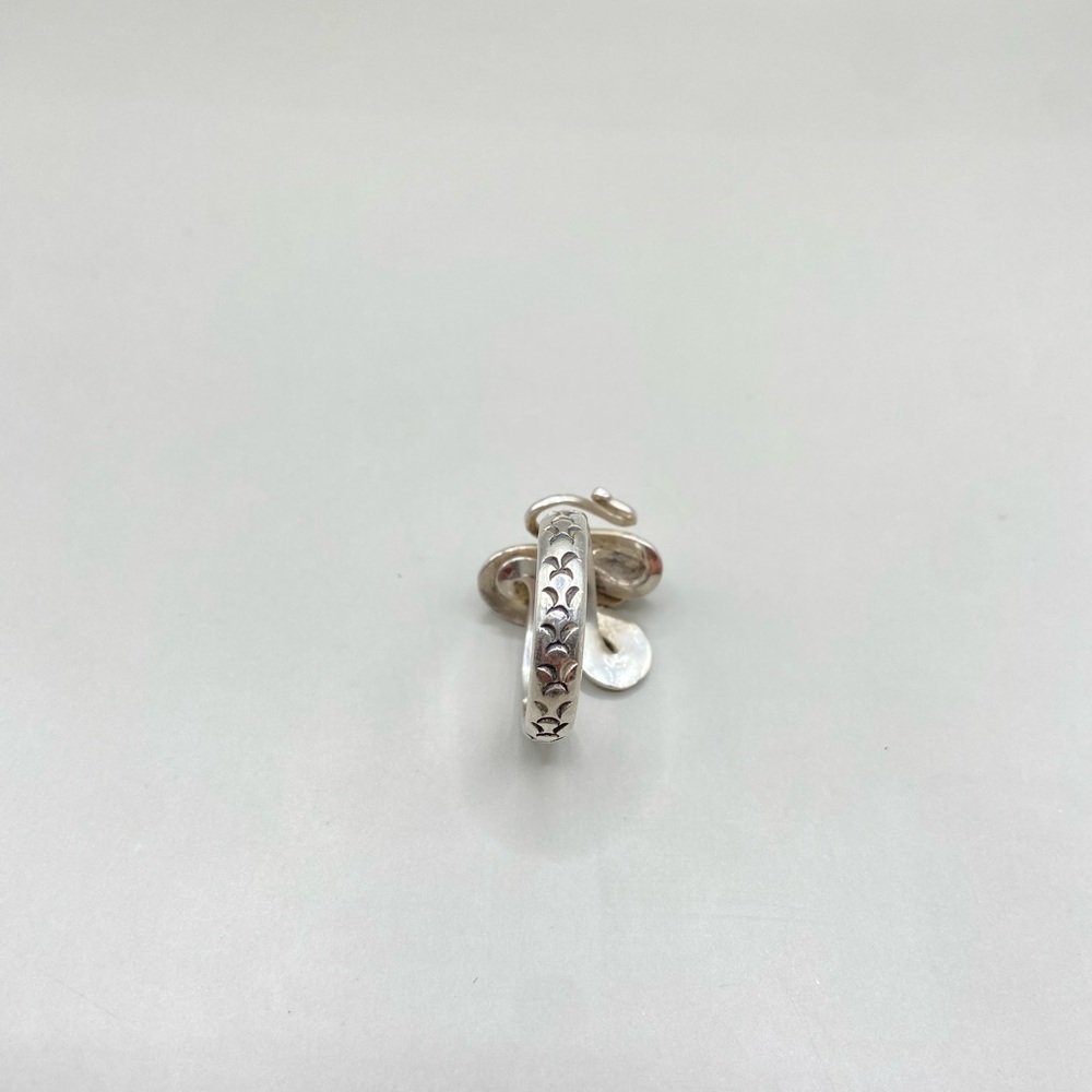 Sterling Silver Artisan Snake Ring - image 5
